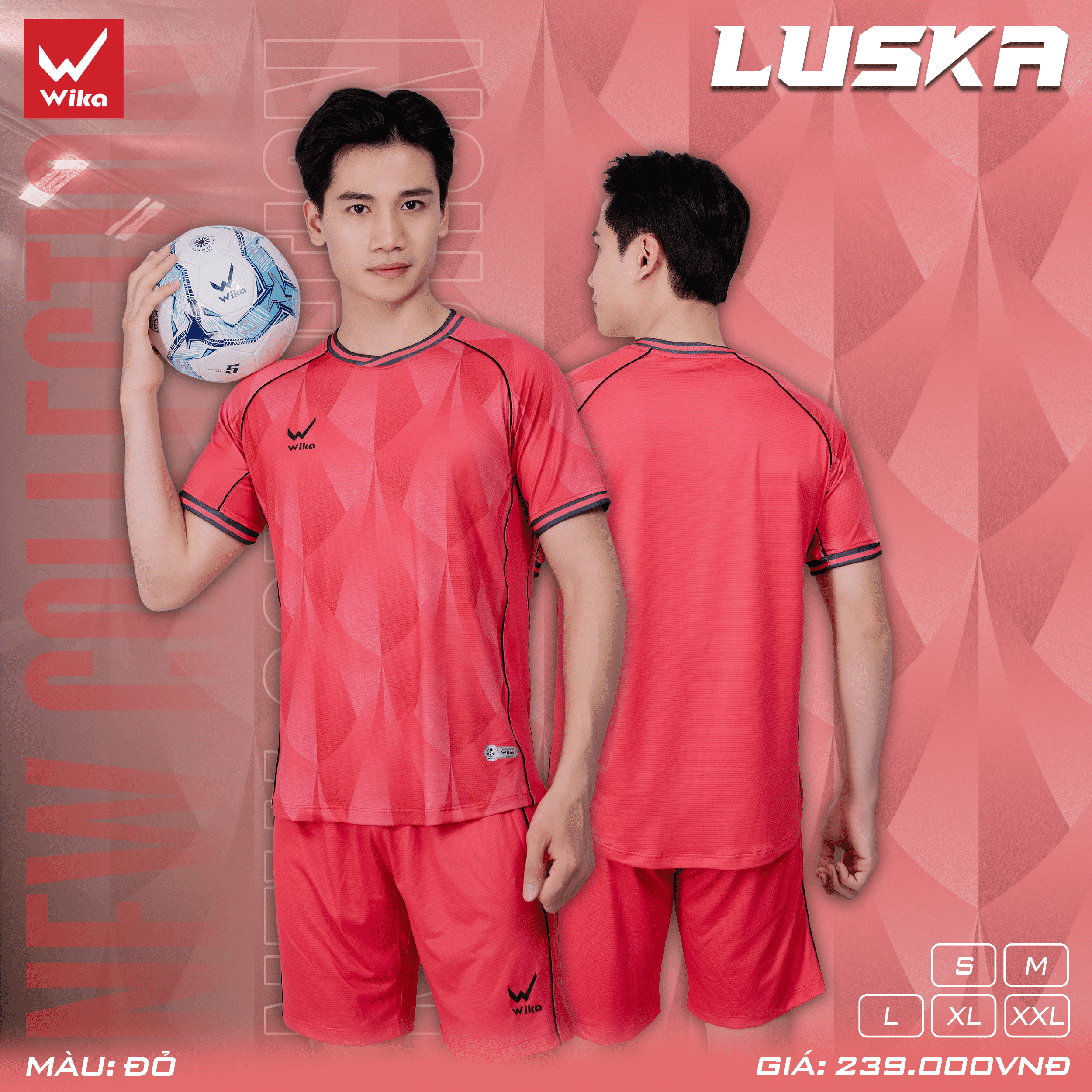 Áo bóng đá Wika Luska đỏ